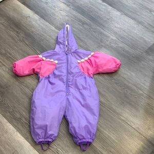 Purple and Pink Hooded Snowsuit